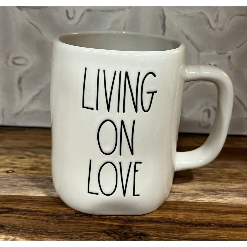 Rae Dunn Living On Love Mug Magenta Collection Farmhouse Coffee Cup 20 oz